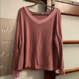 Mauve v neck sweater